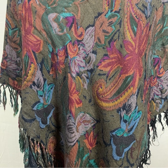 Private Collection by House of Lloyd 100% Rayon Square Scarf Black Blues Reds - Picture 6 of 15